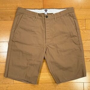 Tellason Mens Size 34 Tan Brown Cotton Canvas Shorts Made in USA